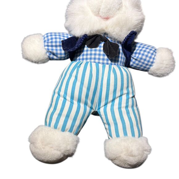 Kellytoy Easter Bunny Plush Stuffed Animal Blue Outfit Vintage 14" - Picture 3 of 10